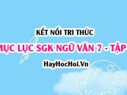 Mục lục SGK Ngữ Văn 7 Kết nối tri thức Tập 1